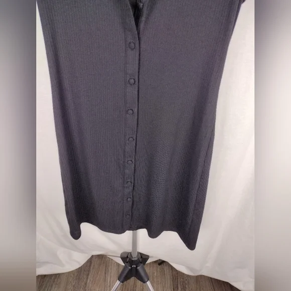 AFRM Black Short Sleeve Button Front Dress Size Small (4-6) NWT - Picture 8 of 15